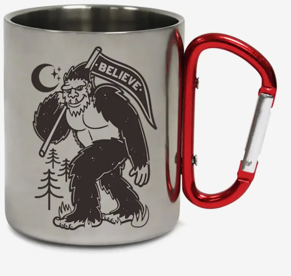 smokey bear carabiner steel camping mug